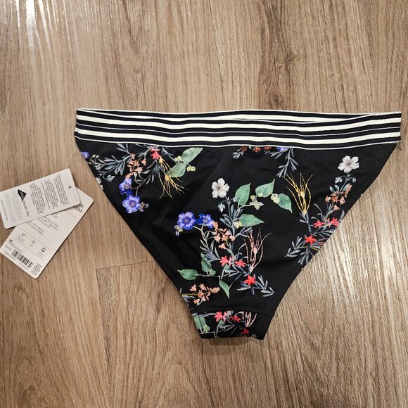 New With Tags - Athleta Women's Swimsuit Bottoms Tropical with Stripes - Picture 2 of 5